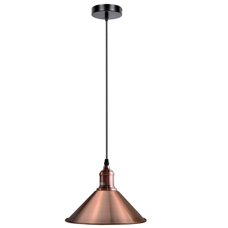 Vintage Industrie-Pendelleuchte Kupfer – Retro Hängelampe E27 höhenverstellbar~4145
