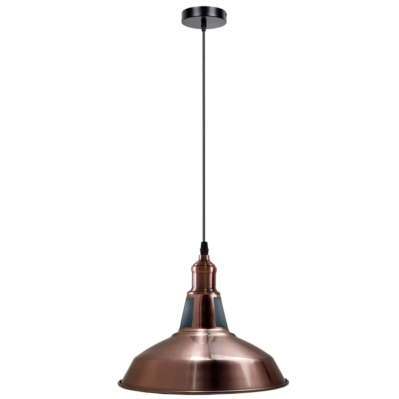 Vintage Industrie-Pendelleuchte Kupfer – Retro Hängelampe E27 höhenverstellbar~4145