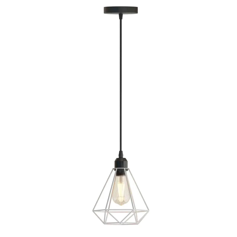 Retro Origami Hängelampe – Vintage Geometrische Pendelleuchte | E27 ~4153