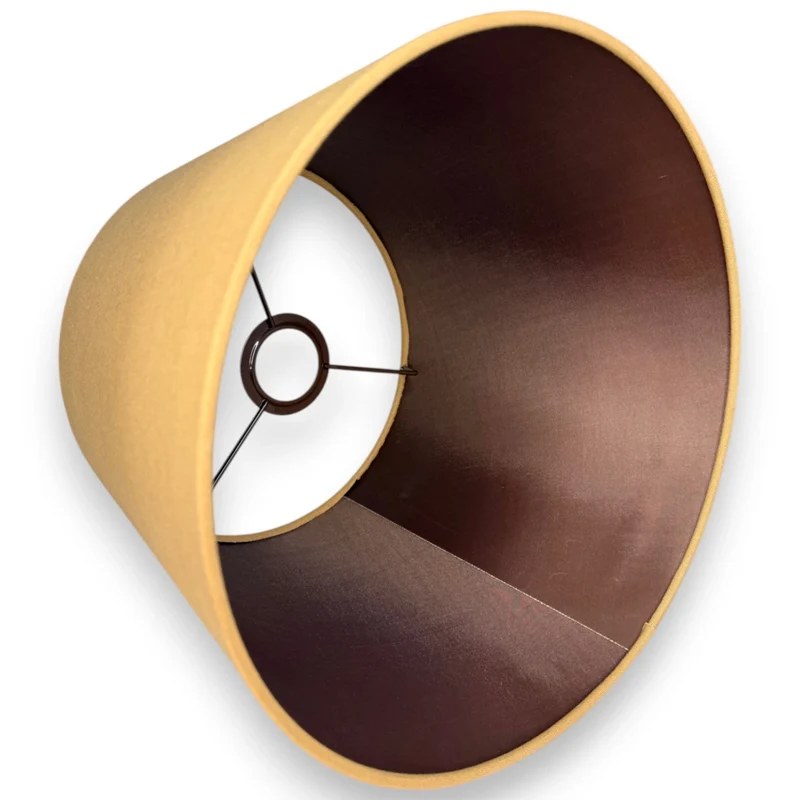 Lampenschirm Hellbraun – E27, Baumwolle, konisch, 29 cm