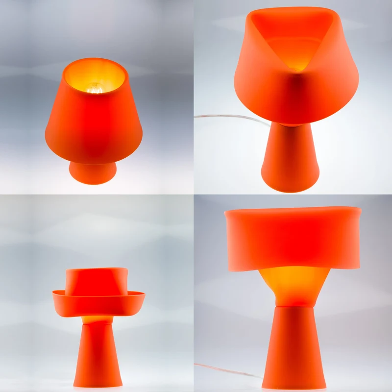 Sompex NUMEN Tischlampe aus formbarem Silikon – Orange, 42 cm, E27