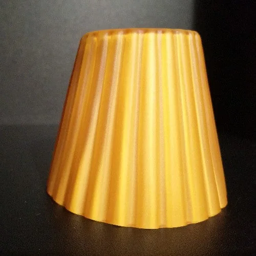 Glasschirm G4 6,5cm Lampenglas Plissee Ersatzglas Braun orange Loch 12mm