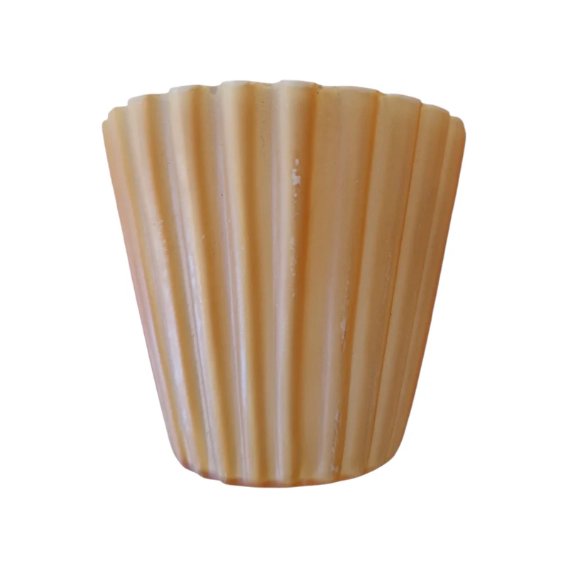 Glasschirm G4 6,5cm Lampenglas Plissee Ersatzglas Braun orange Loch 12mm