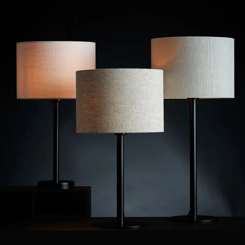 Lampenschirm E27 Leinen grob Zylinder 25cm - Livigno naturel Light & Living
