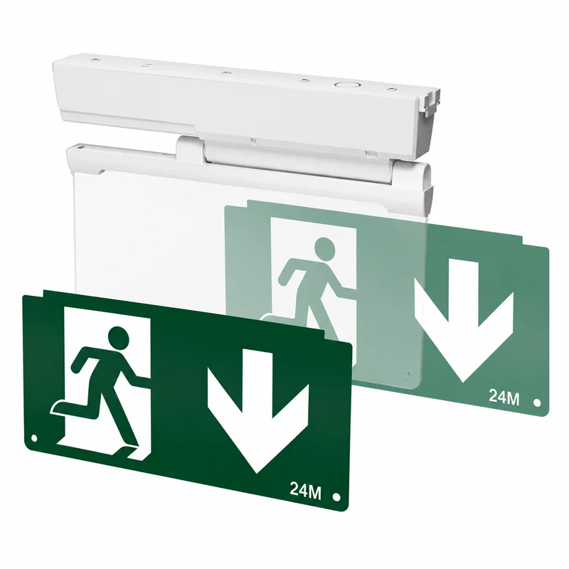Notbeleuchtung LED Fluchtwegbeleuchtung 3,6W – 3h Akku – 4 Piktogramme Notausgang Rettungszeichen – Aigostar