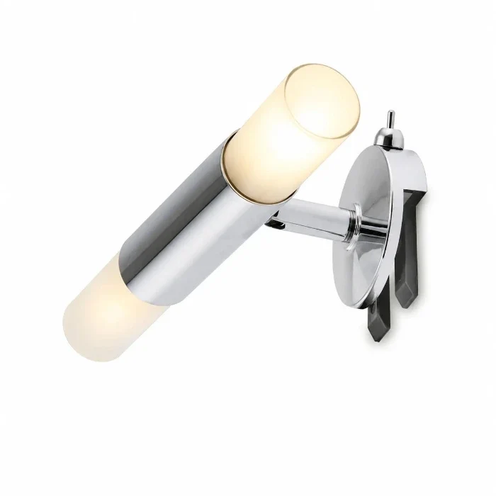 Bad Spiegel-Klemmleuchte 2x G9 LED Chrom – Spiegellampe mit Schalter