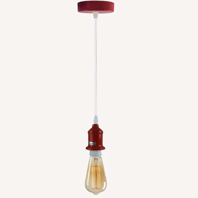 Höhenverstellbare E27 Pendelleuchte | Geborgenheit Retro Kabelpendel - 95cm ~4114