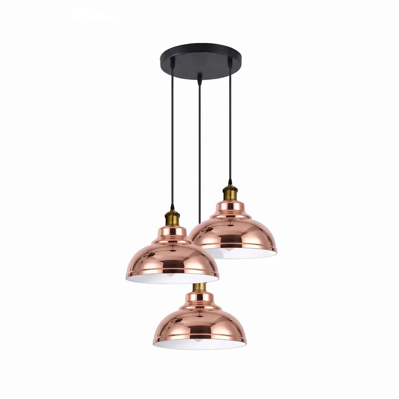 3-flammige Cluster Pendelleuchte – Vintage Hängelampe Esstisch | Ø29cm | E27 ~4138
