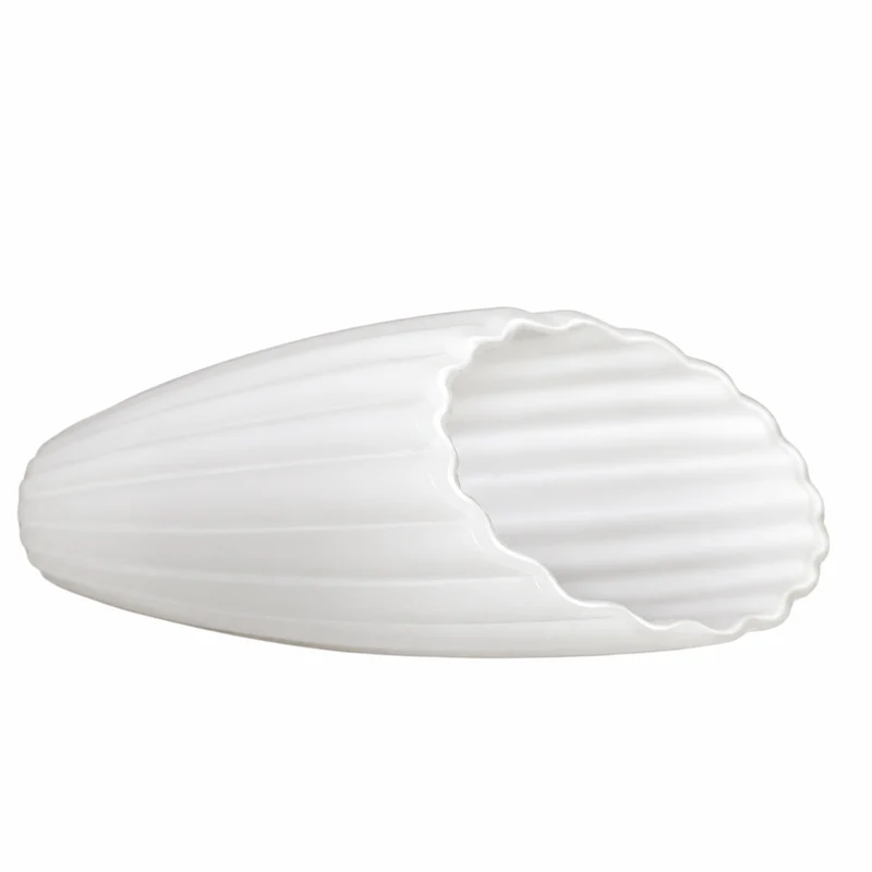 Lampenglas G4 weiß geriffelt 12,5 cm – Ersatzglas Loch 11 mm