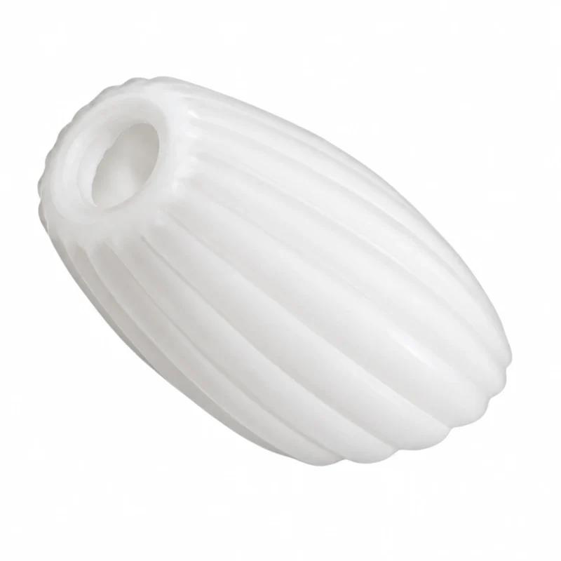 Lampenglas G4 weiß geriffelt 12,5 cm – Ersatzglas Loch 11 mm