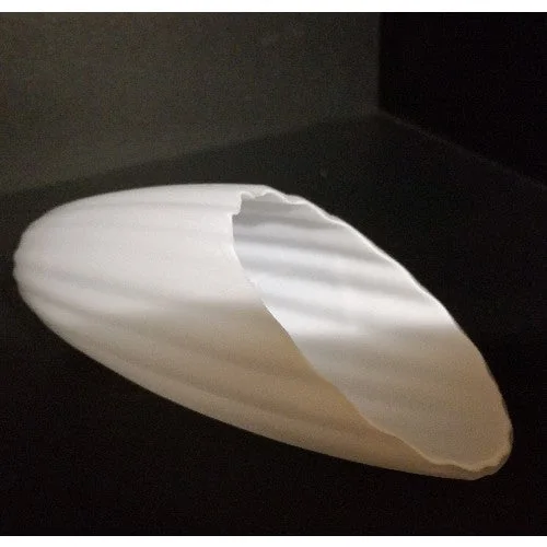 Lampenglas G4 weiß geriffelt 12,5 cm – Ersatzglas Loch 11 mm