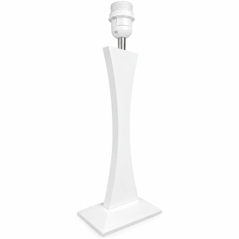 Lampenfuß weiß modern 40cm Sockel Tischlampe E27 – Tischleuchte / Nachttischlampe / Hockerlampe