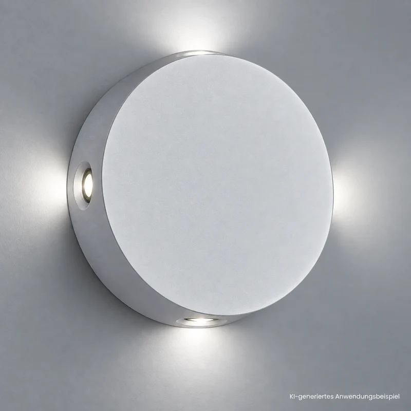 Mini LED Wandleuchte rund 4-fach – ultraflach Ø 45 mm, 4000K 12V – Kanlux MIG LED-40