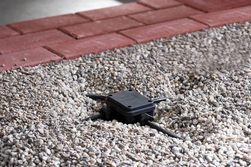 Verteilerbox für Außen IP67 4 Wege Schwarz - Verbindungsbox Paulmann 232