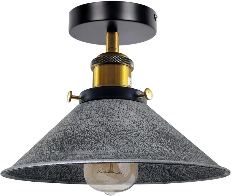 Vintage Unterputz Deckenleuchte E27 Deckenlampe für Wohnzimmer & Küche | Ø 22cm ~4112