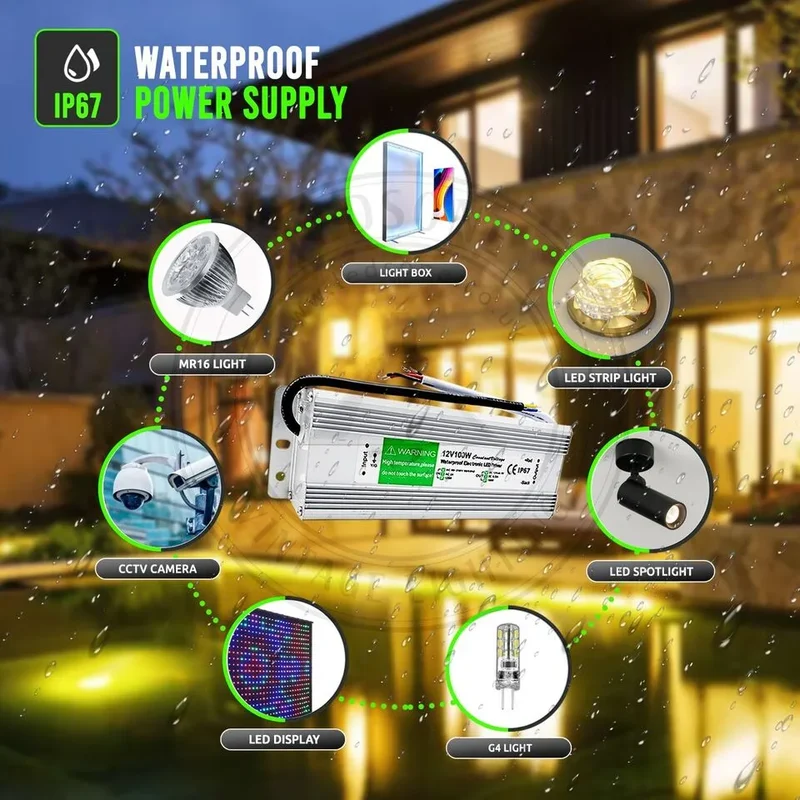 IP67 DC12V 120W LED Treiber Netzteil Trafo~4131