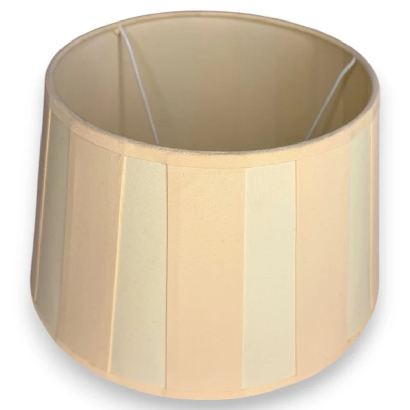 Lampenschirm Beige/Creme gestreift - konisch, Chintz, 25 cm, E27