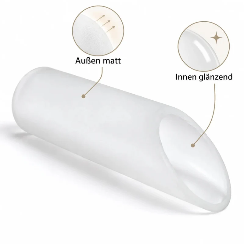 Lampenglas weiß matt, schräg für G4, GY6,35, G9 – 8,2 cm mit 5mm-Bohrung