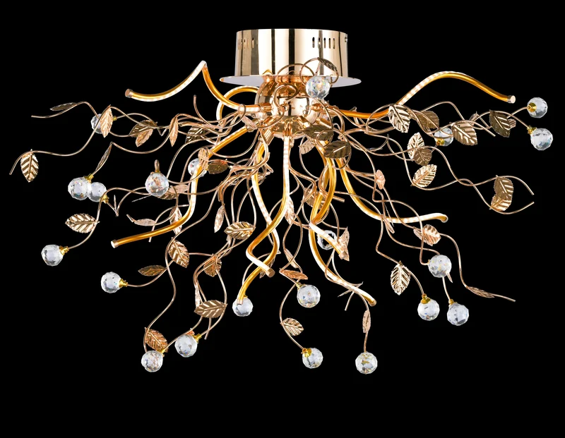 Kristallkugel 30 mm mit goldener Halterung – Kristallanhänger & Lüsterbehang für Kronleuchter