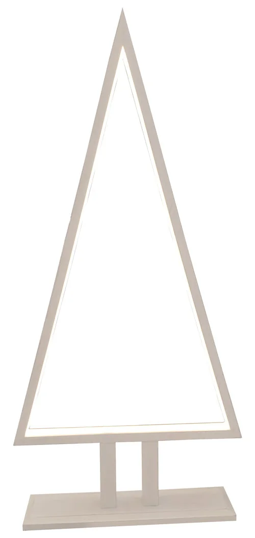 Sompex Pine Wood 4er-Set LED-Tannenbäume Weiß, je 38 cm