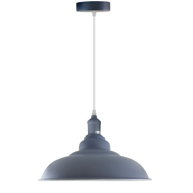 Industrial Farbige Pendelleuchte einzeln | E27 Metall Esstisch Hängelampe Ø 32 cm~4113