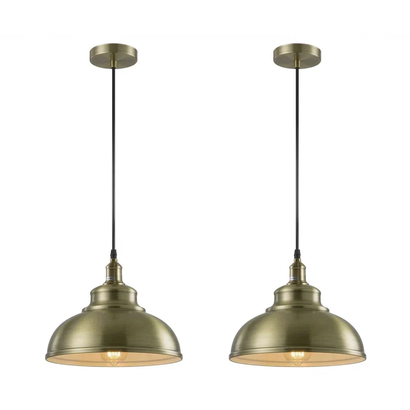 2er Set Werkstattpendel Vintage – Industrie Hängelampe Küche | Ø29cm | E27 ~3671