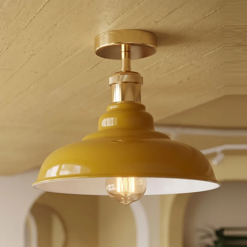 Vintage Deckenleuchte Industrie Unterputz Deckenlampe E27 | Ø 32cm~4164