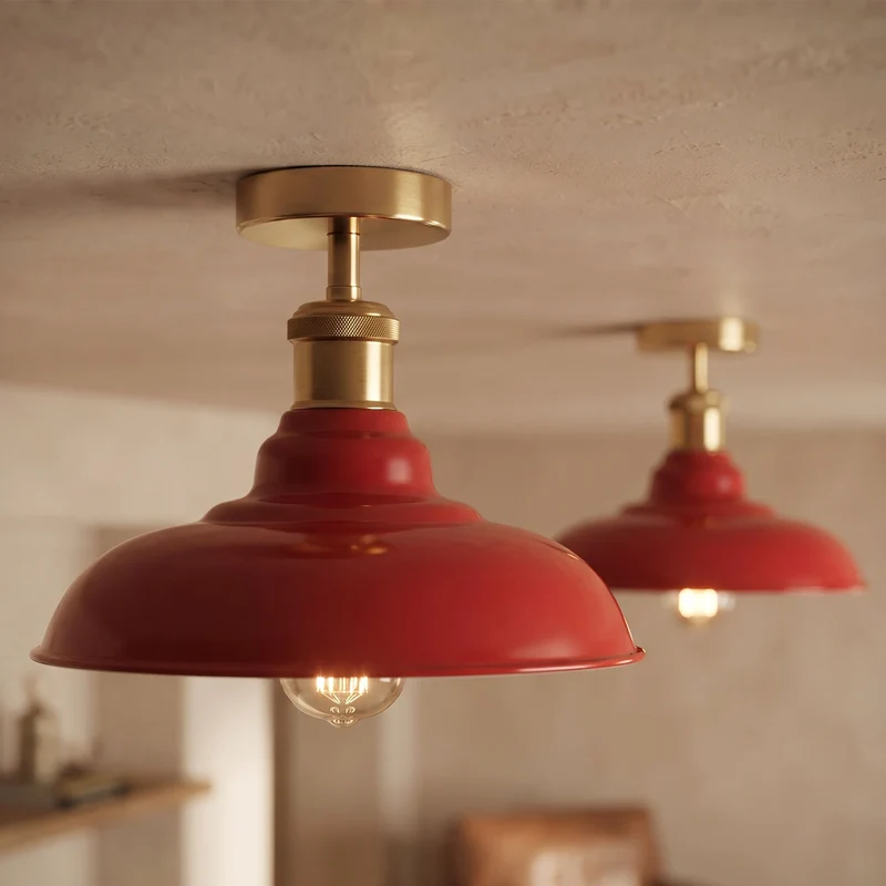 Vintage Deckenleuchte Industrie Unterputz Deckenlampe E27 | Ø 32cm~4164