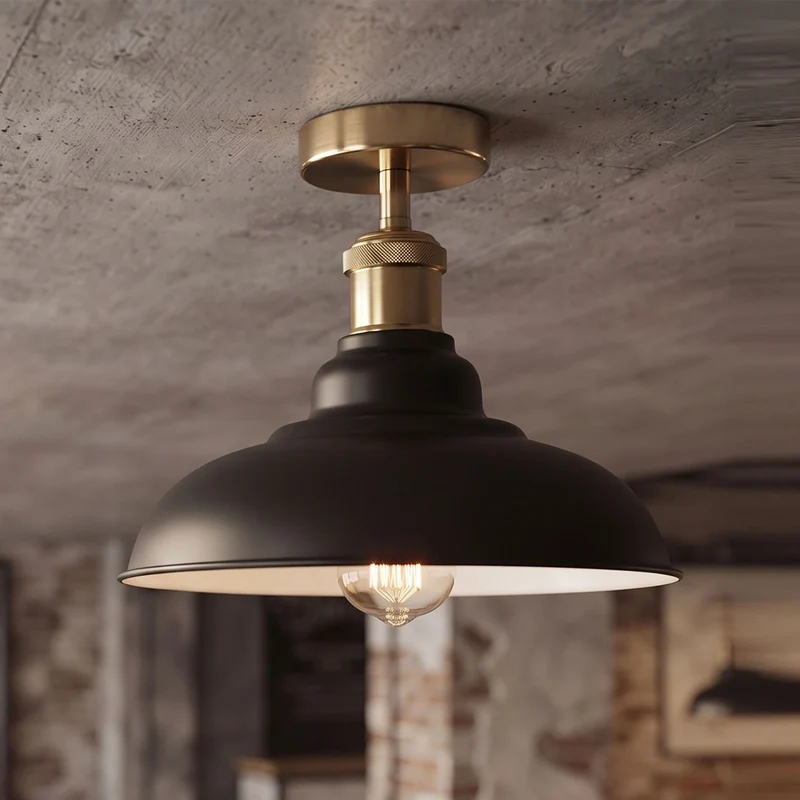 Vintage Deckenleuchte Industrie Unterputz Deckenlampe E27 | Ø 32cm~4164
