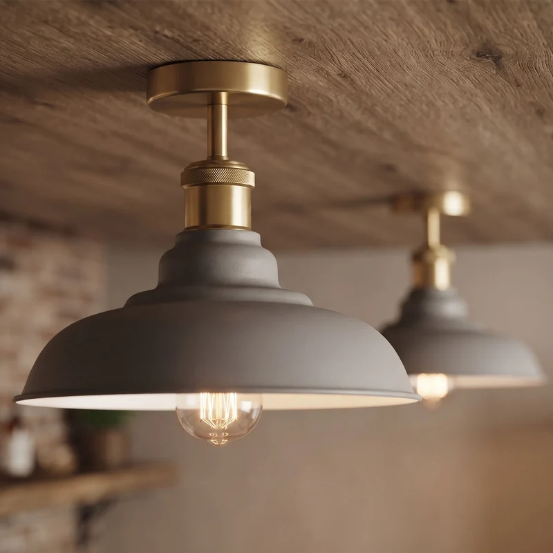 Vintage Deckenleuchte Industrie Unterputz Deckenlampe E27 | Ø 32cm~4164