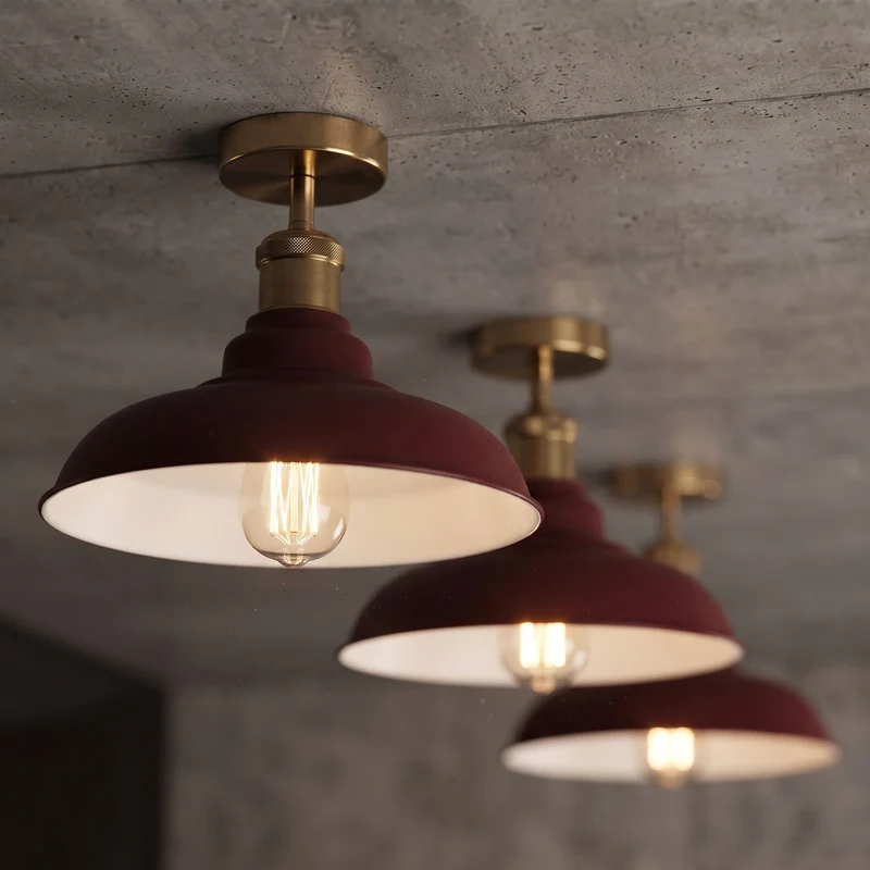 Vintage Deckenleuchte Industrie Unterputz Deckenlampe E27 | Ø 32cm~4164