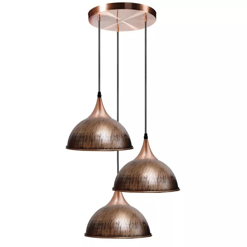 3er Cluster Pendelleuchte Höhenverstellbar | Industrie Esstisch Lampe Ø21cm ~4179
