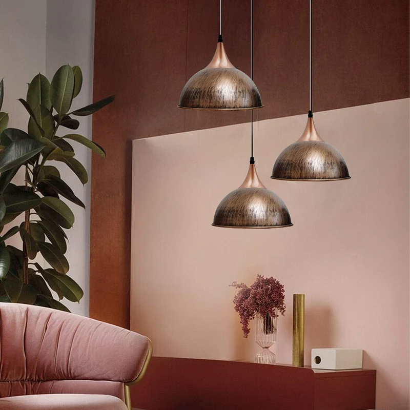 3er Cluster Pendelleuchte Höhenverstellbar | Industrie Esstisch Lampe Ø21cm ~4179