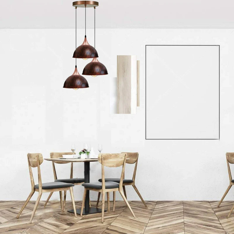 3er Cluster Pendelleuchte Höhenverstellbar | Industrie Esstisch Lampe Ø21cm ~4179