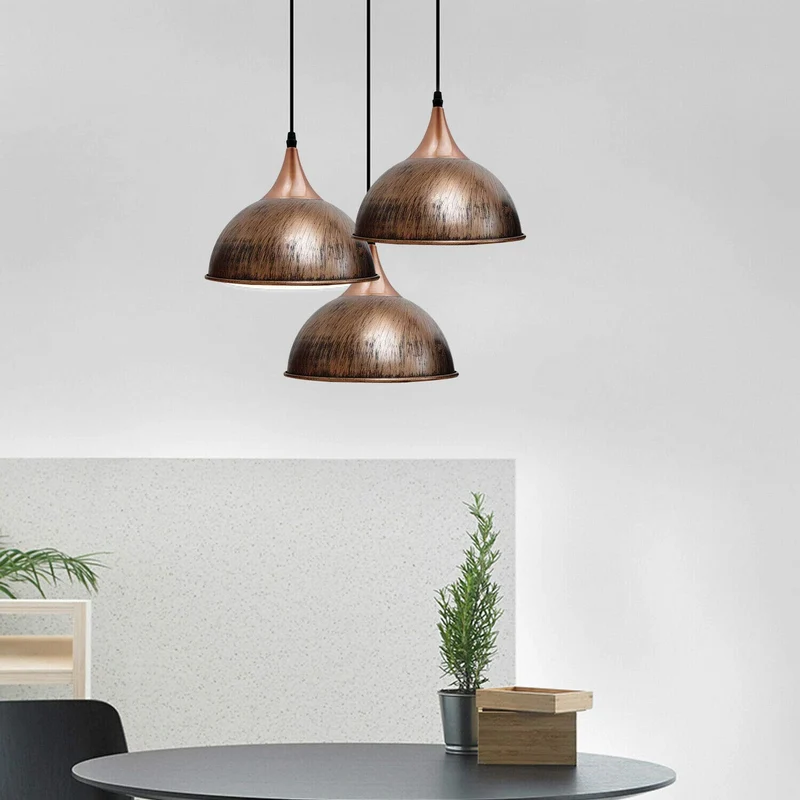 3er Cluster Pendelleuchte Höhenverstellbar | Industrie Esstisch Lampe Ø21cm ~4179