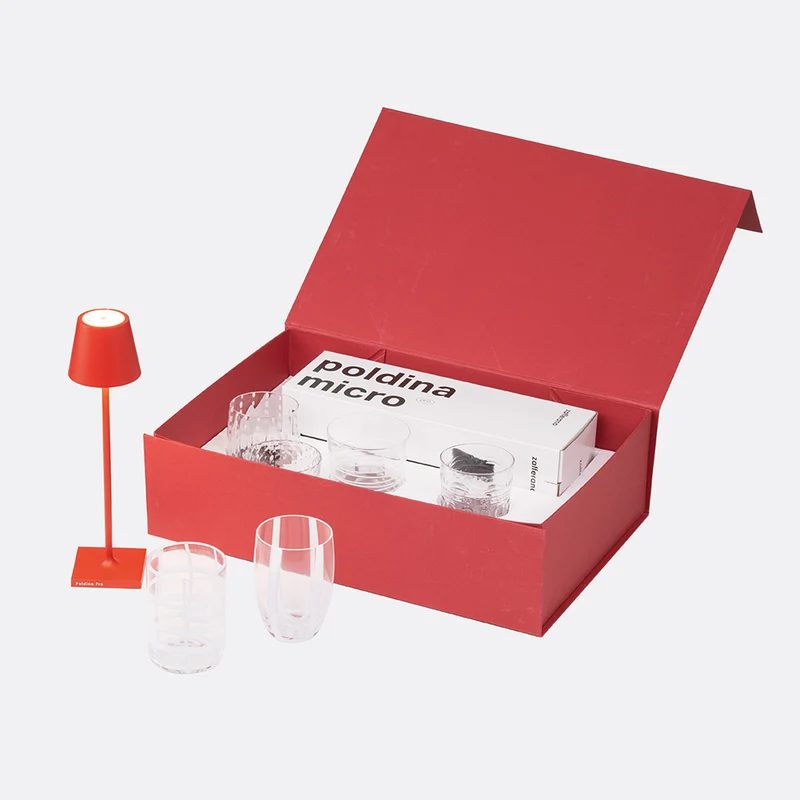 Joyful Gift Box melting pot trasparente mp00101 + poldina micro rossa ld0490f3