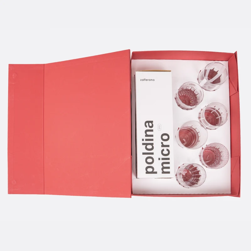 Joyful Gift Box melting pot trasparente mp00101 + poldina micro rossa ld0490f3