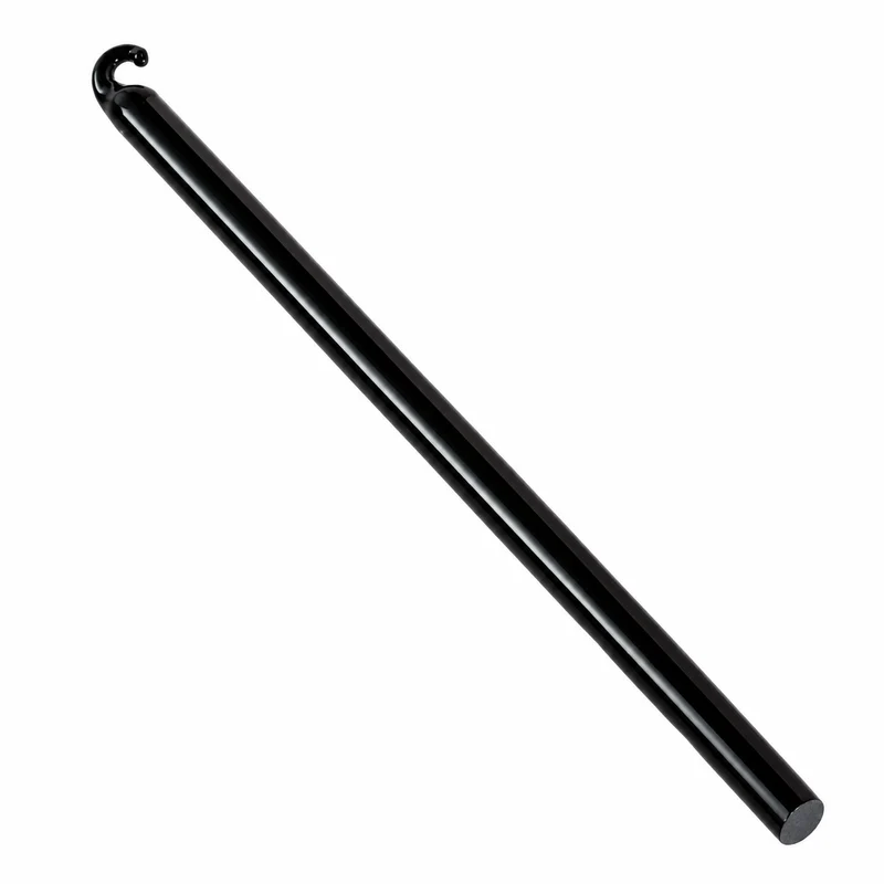 Glasstab mit Haken 26 cm schwarz – Lampenbehang aus Glas für Kronleuchter & Lüster | Ø 10 mm