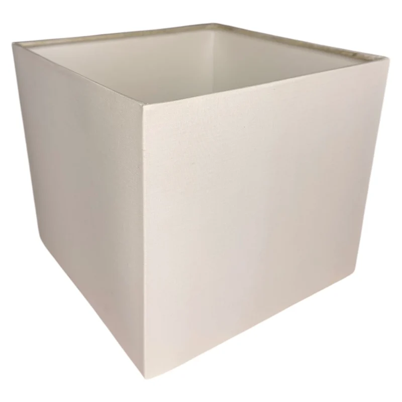 Lampenschirm Weiß - Quadratisch aus Stoff E27 20 x 20 x 18 cm | Light & Living
