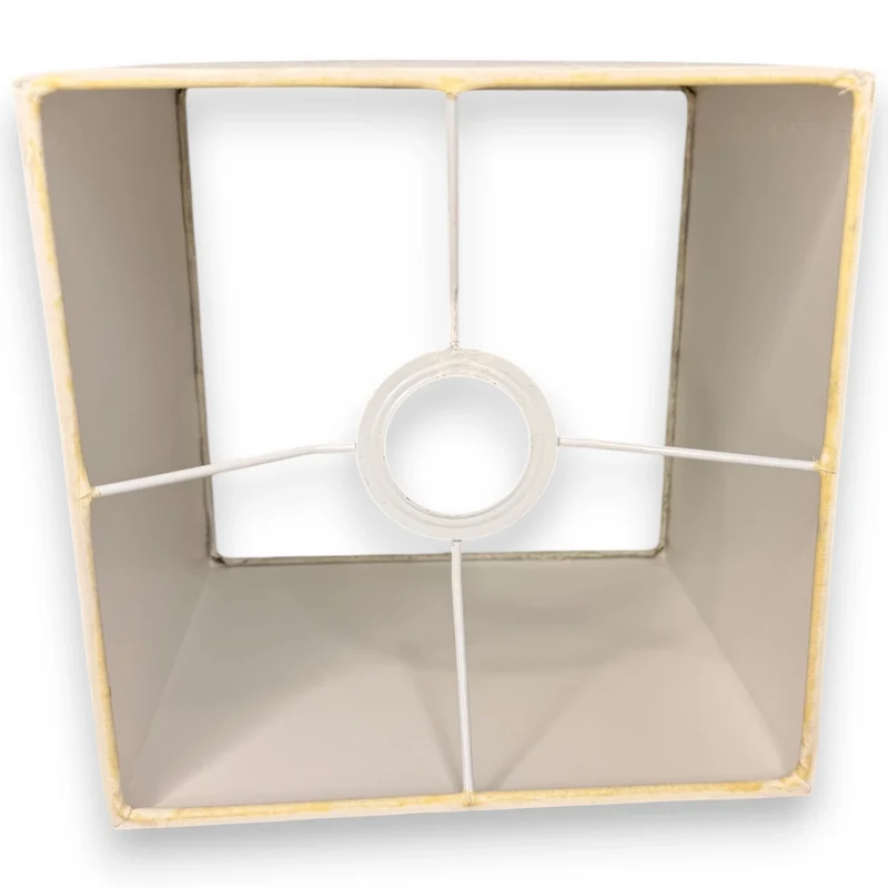 Lampenschirm Weiß - Quadratisch aus Stoff E27 20 x 20 x 18 cm | Light & Living