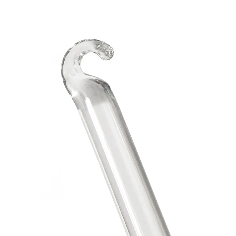Glasstab mit Haken 26 cm klar – Lampenbehang aus Glas für Kronleuchter & Lüster | Ø 10 mm