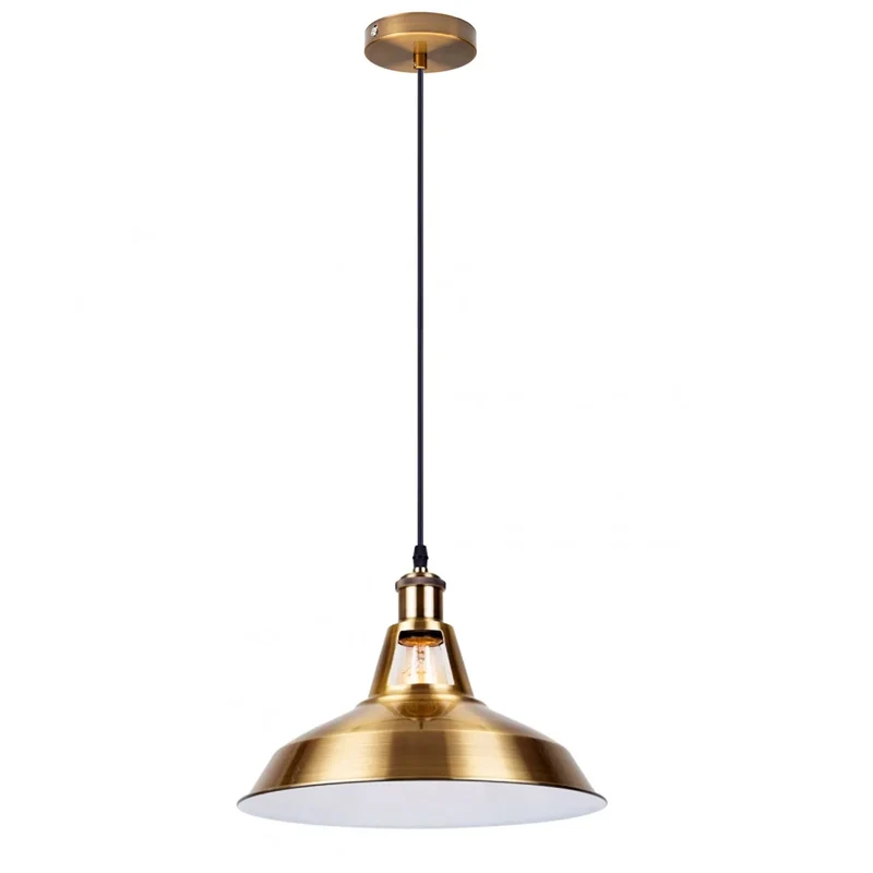Vintage Hängelampe Messing Gold | E27 Industrie Deckenleuchte Ø 30cm ~4085