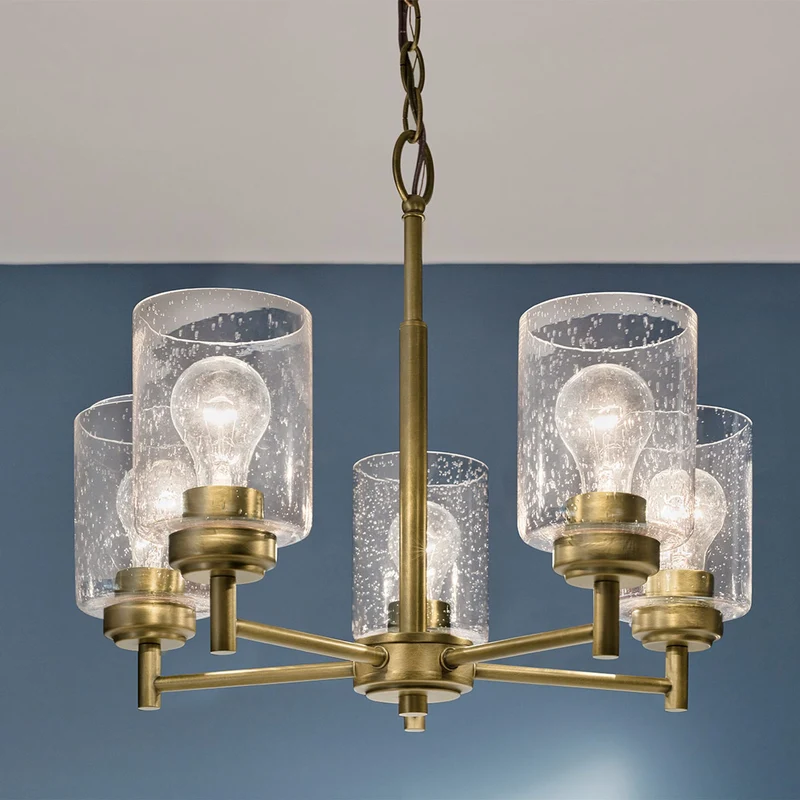 Kronleuchter Winslow 5-flammig Messing Ø 50cm