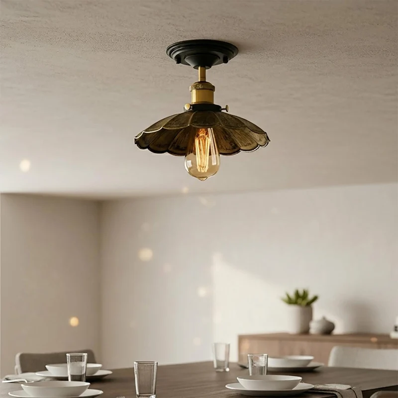 Vintage Deckenleuchte Semi Flush Mount | Retro Design ~3952