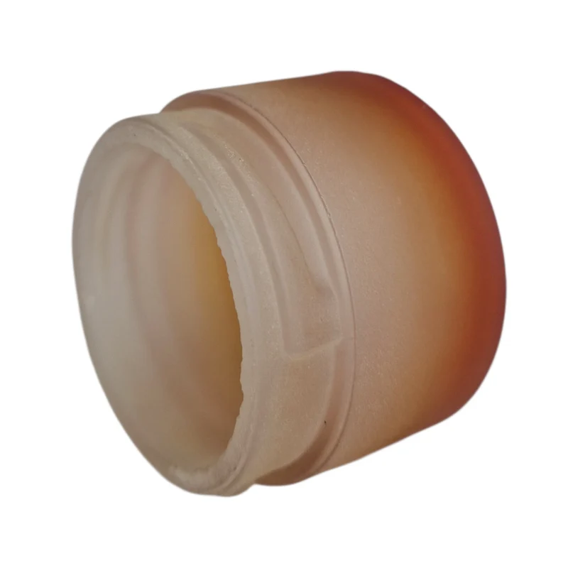 Lampenglas Weiß-Orange satiniert – Ersatzglas mit Schraubgewinde Ø70 mm | Öffnung Ø52 mm