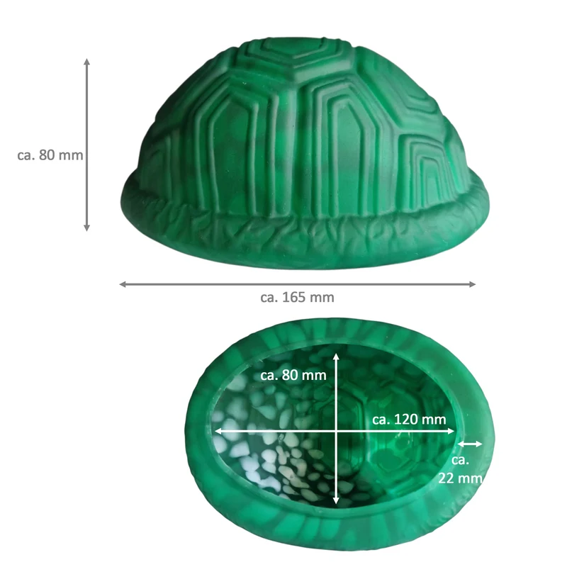 Lampenglas Schildkröte Grün Ersatzglas für Tischleuchte 165 x 80 mm Einzelstück