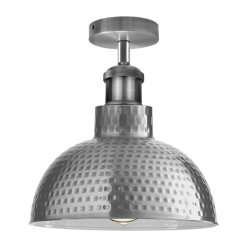 Gehämmerte Deckenlampe Küche – Vintage Barlampe Industrie Gastk | Ø 26cm | E27 ~4080