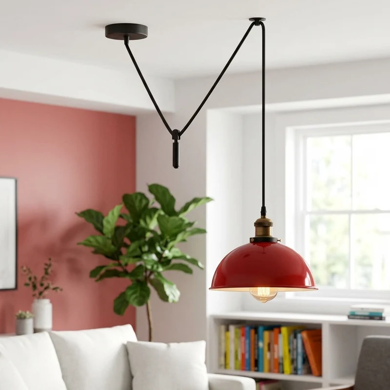 Pendelleuchte Höhenverstellbar – Vintage Trichter Deckenlampe Küche | Ø 21cm | E27 ~3968