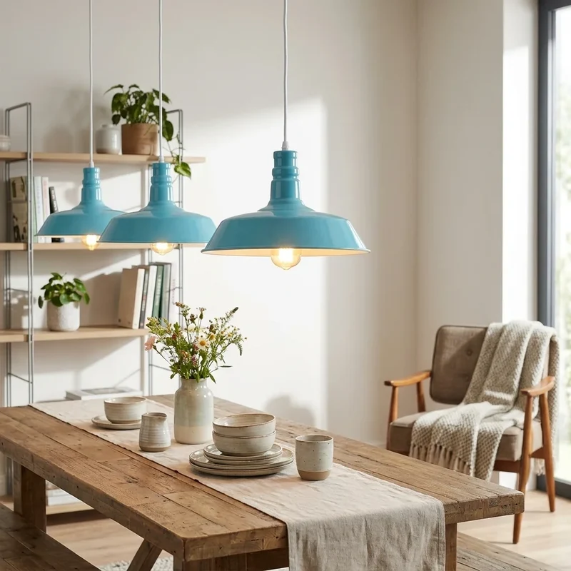 Modern Esstisch Pendelleuchte Groß | E27 Farbige Kücheninsel Lampe~3713