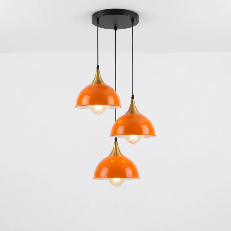 3-flammige Gutsherren Clusterleuchte – Vintage Industrie Pendellampe Loft | Ø21cm | E27 ~4169